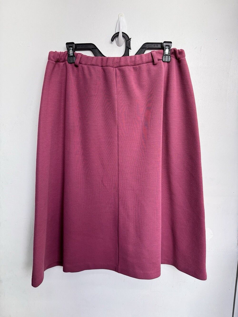 Vintage Queen Casuals Midi Skirt Pink 1960s Chic 36-40 Elastic Waist rose